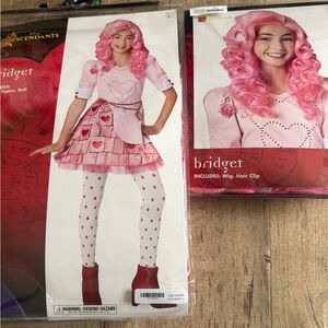 Descendants Rise Of Red Bridget Halloween Costume, W/wig, Child Large 12-14, EUC